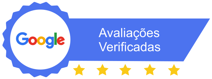 Selo de avaliação 5 estrelas no Google Reviews